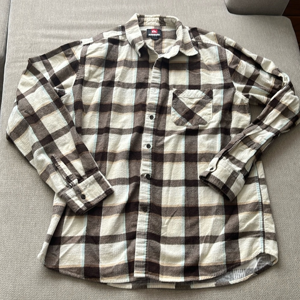 Quicksilver Men’s Flannel Button Down Shirt Size M
